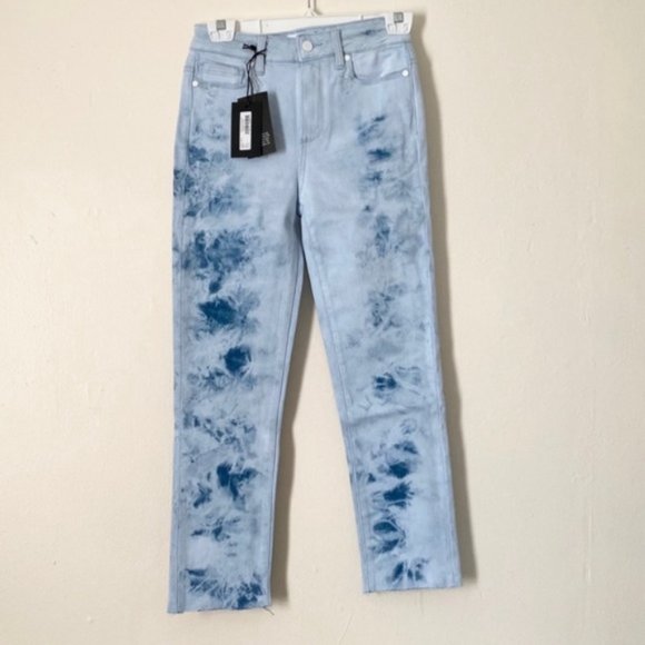 PAIGE Hoxton Slim Crop Raw Hem Jeans - Picture 5 of 9